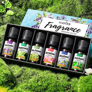 Набір ефірних олій Sadoer Fragrance Essential Oil Set, 6х10мол., фото 1
