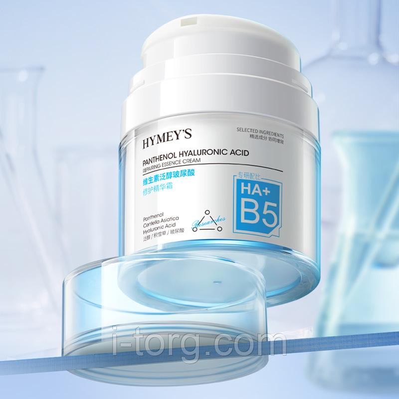Крем для обличчя, що відновлює, з пантенолом HYMEY'S Panthenol Hyaluronic Acid Repairing Cream, 50 г.