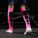 Гетри футбольні, ігрові, тренувальні, спортивні з антиковзаючим покриттям рожеві ,розмір L, фото 4