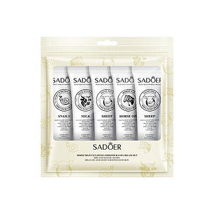 Набір зволожуючих кремів, що розгладжують, для рук SADOER, 5*30г., фото 2