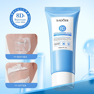 Пінка для вмивання Sadoer 8D Hyaluronic Acid Anti-Wrinkle Cleanser з гіалуроновою кислотою, 100 г., фото 2