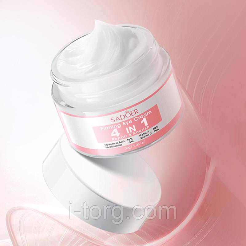 Крем для шкіри навколо очей Sadoer 4 in 1 Repair & Nourish Eye Cream, 30 г.