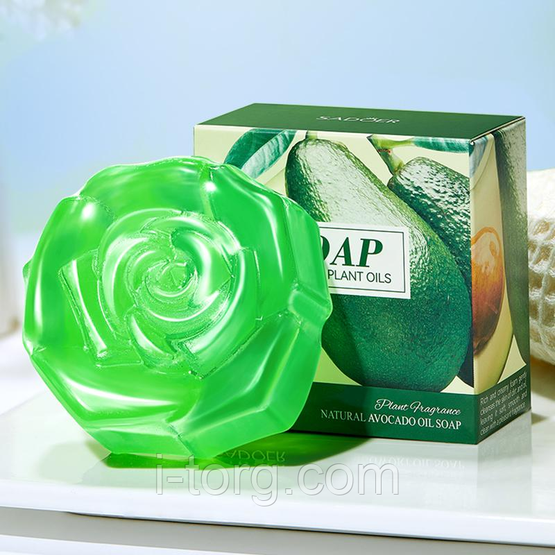 Парфумоване мило натуральне з маслом авокадо Sadoer Avocado Oil Soap, 100 г.