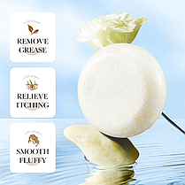 Твердий безсульфатний шампунь із білим рисом Sadoer, 60 г., фото 3