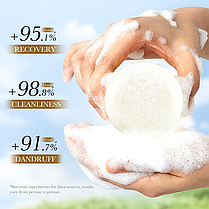 Твердий безсульфатний шампунь із білим рисом Sadoer, 60 г., фото 4