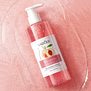 Гель-скраб для тіла із екстрактом персика Sadoer Peach Body Wash, 300 мл., фото 2