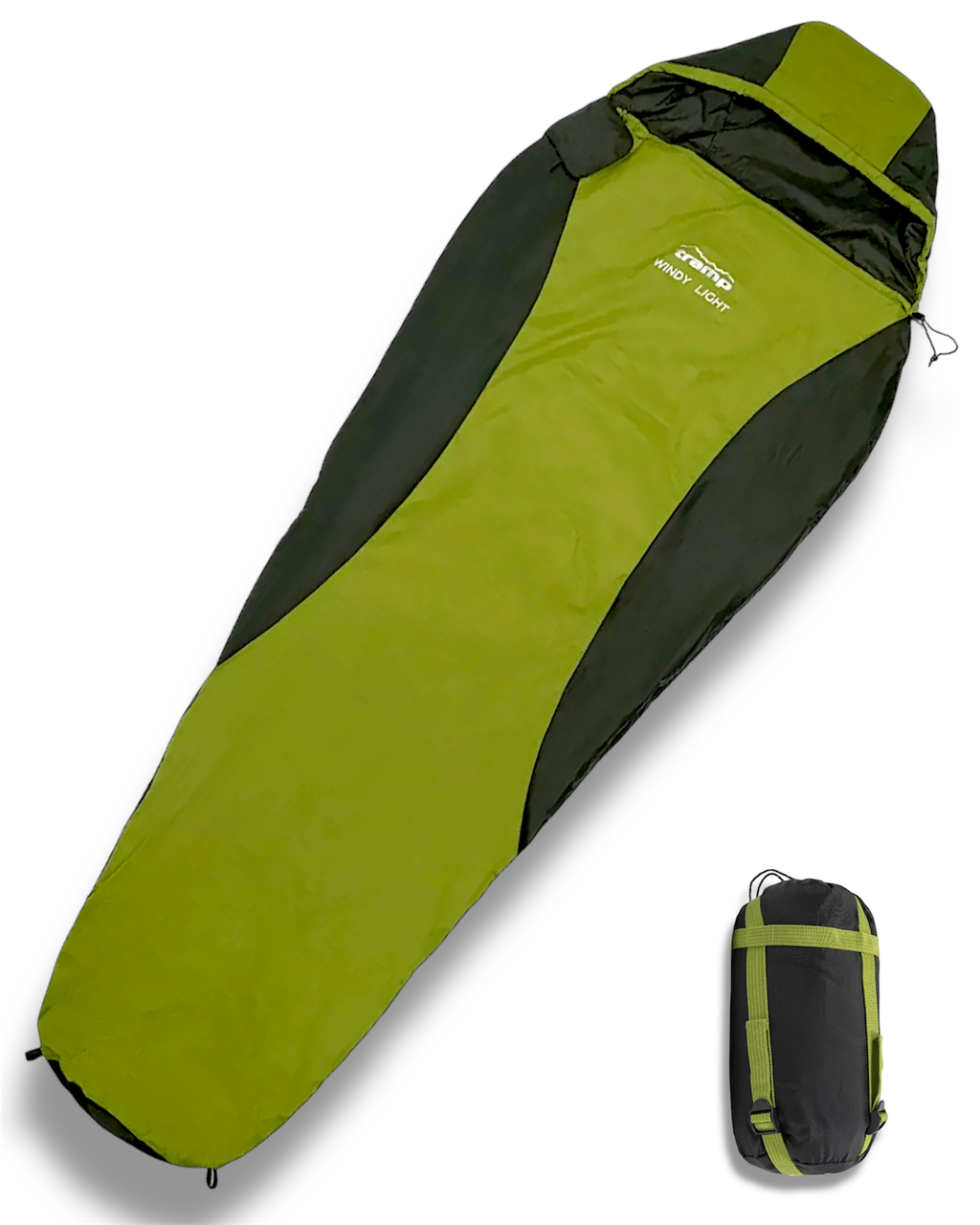 Спальний мішок кокон літній Tramp Windy Light 220×80 см лівий олива, фото 1