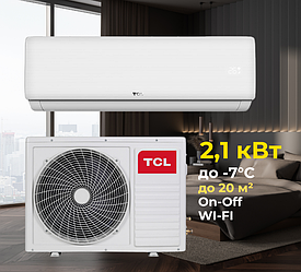 Кондиціонер TCL TAC-07CHSA/XAB1 2,1 кВт, On-Off WI-FI Ready до -7°C, площа до 20 м²,