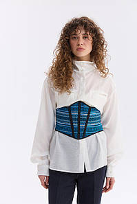 Жіночий пояс з орнаментом, синій