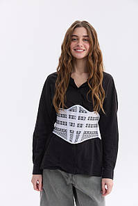 Жіночий пояс з орнаментом білий