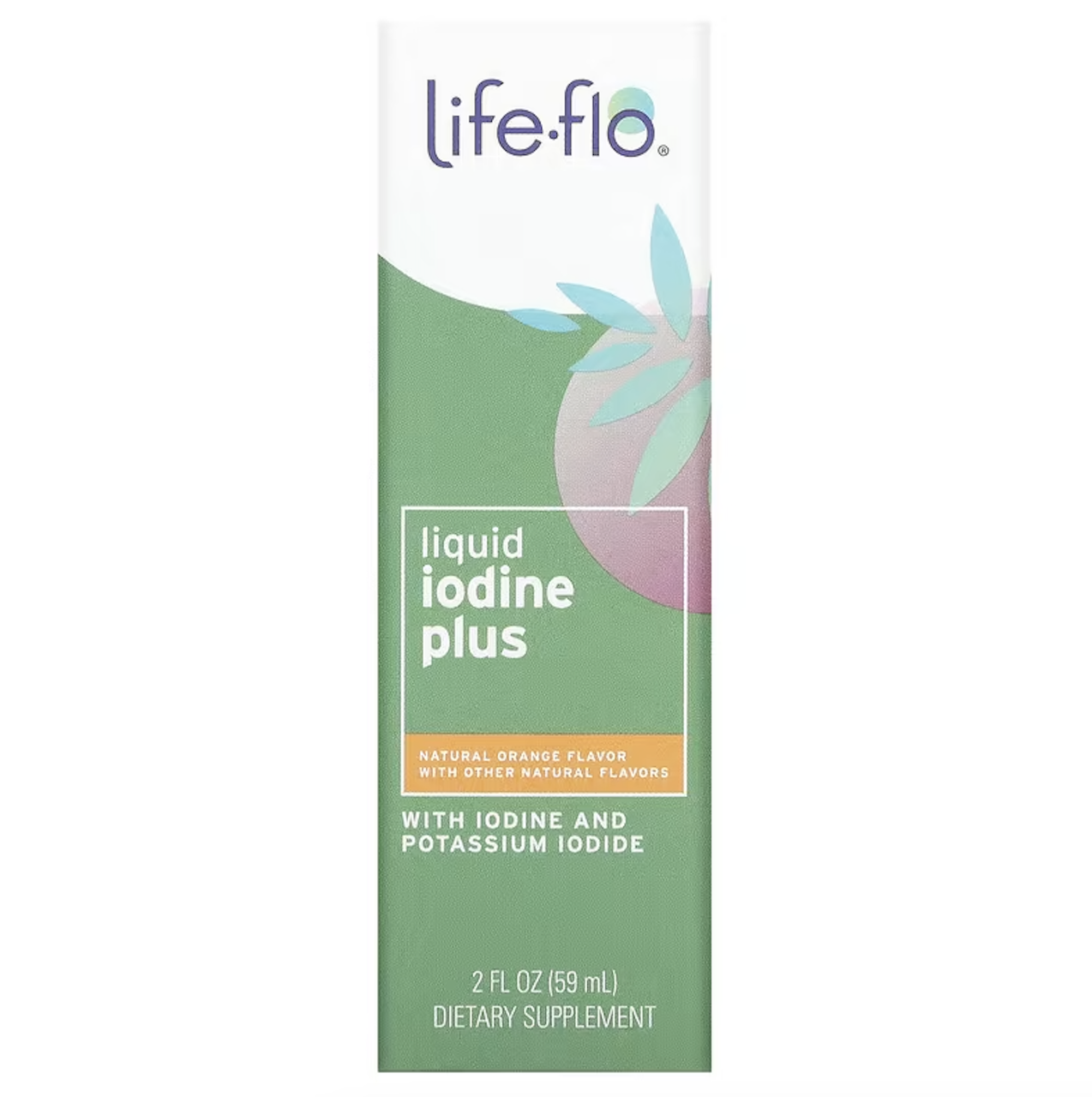 Life-flo, рідкий йод плюс, натуральний апельсин, 150 мкг, 59 мл