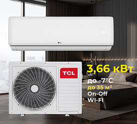 Кондиціонер TCL Elite Series XAB1 TAC-12CHSA/XAB1 3,66 кВт, On-Off WI-FI Ready -7°C, площа до 35 м²,