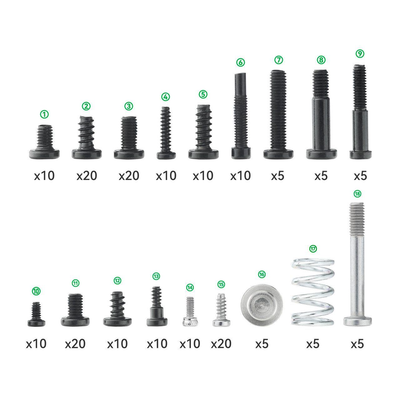 Набір гвинтів від офіційного виробника 3Д-принтерів Bambu Lab X1 & P1 Series та AMS (оригінал, SCR002), фото 1