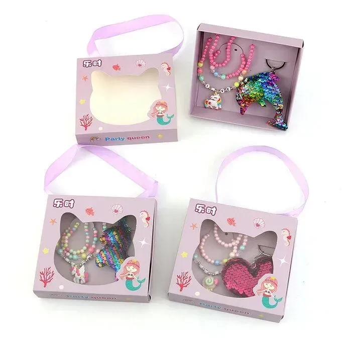 Набір прикрас для дівчаток Party queen (намисто, браслет, брелок), фото 1