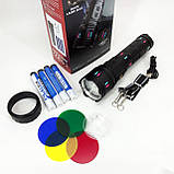 Ліхтар AK177-WHITE LASER LED PM60-TG, Топ-ліхтарик ліхтарик світлодіодний акумуляторний портативний, фото 4