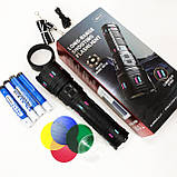 Ліхтар AK177-WHITE LASER LED PM60-TG, Топ-ліхтарик ліхтарик світлодіодний акумуляторний портативний, фото 10