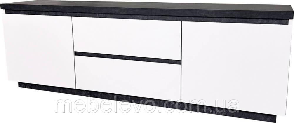 Тумба під телевізор Мія 2Д2Ш 550х1656х400мм німфея альба + бетон темний   Світ меблів