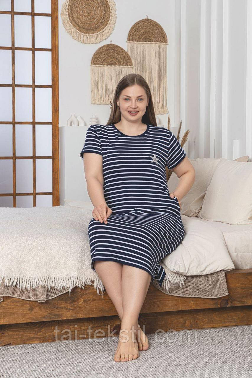 Туніки батальні віскозні жіночі в смужку з кишенями виробництво Туреччина