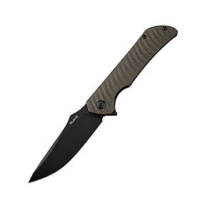 Складаний ніж Ruike P123-MB: EDC, сталь Sandvik, меч Drop Point, мікарта, чорний, для туризму