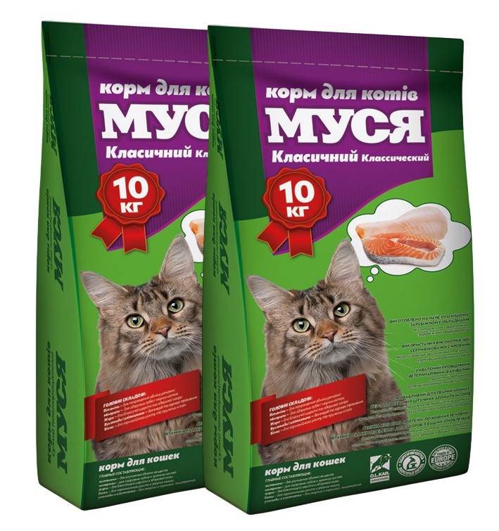 Корм для кішок Муся класік 1 + 1 (20 кг)