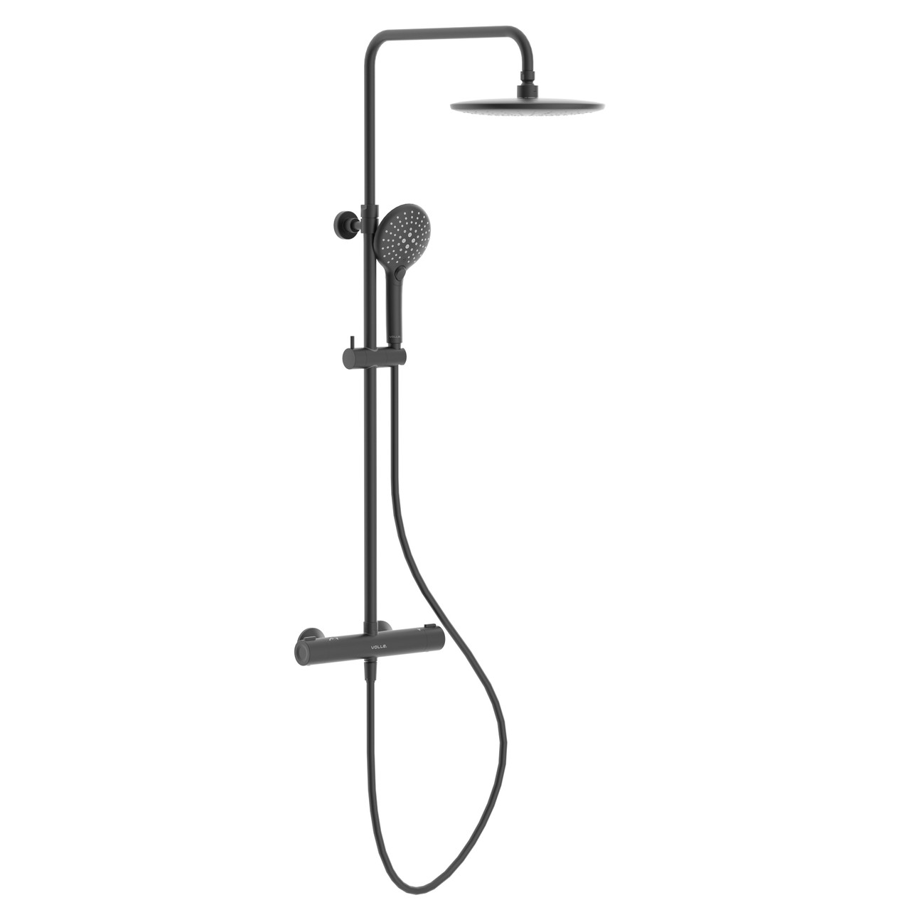 SISTEMA D система душова (R, термостат для душа, душ d250 мм, лійка 3 режими, шланг 1500 мм PVC), de la noche