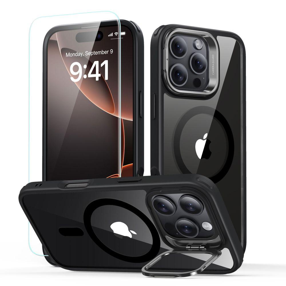 Чохол і скло ESR для iPhone 16 Pro Max - Classic Kickstand Halolock (MagSafe), Cleare/Black (4894240243763)