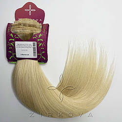 Натуральне Азіатське Волосся на Заколках 40 см 120 грам, Блонд №613