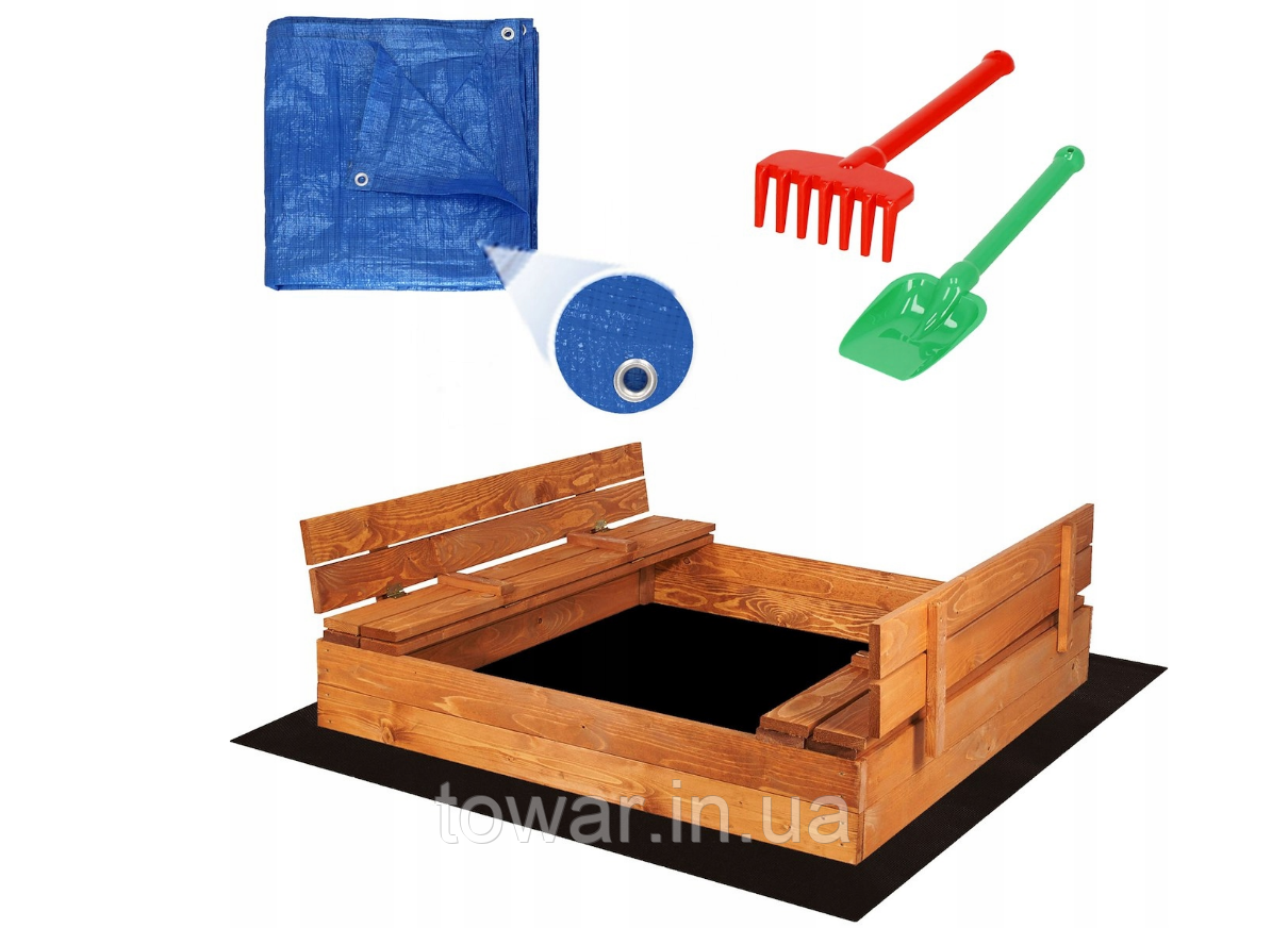 Пісочниця дерев'яна 150х150 см