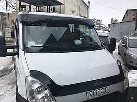 Козирьок на лобове скло V1 (чорний глянець, 5мм) для Iveco Daily 2006-2014 рр