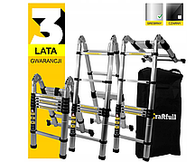 Сходи драбина телескопічна CRAFTFULL 5,6 M 2x9 150 KG 7099
