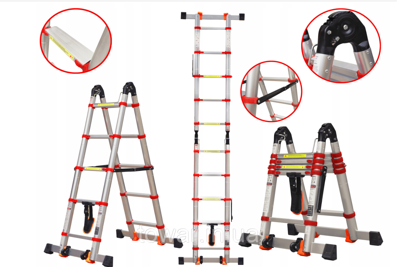 Драбина Kp Tools Professional 3,2 м алюміній 10 7102