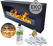 Біокамін 900 X 400 чорний мат 6903