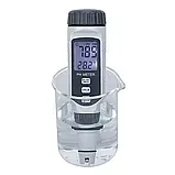 Вимірювач кислотності ph метр для води 0.00-14pH аналізатор тестер якості води PH818 у чохлі, фото 3