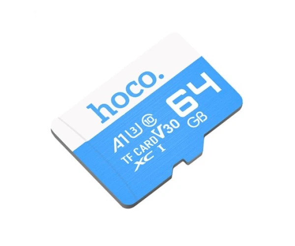 Карта пам’яті MicroSD (TF) Hoco High Speed (64GB, V30, Class10, 30 МБ/с). Blue