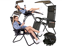 Шезлонг Springos  GC0029 металевий  ZERO GRAVITY XXL 120 кг 7814