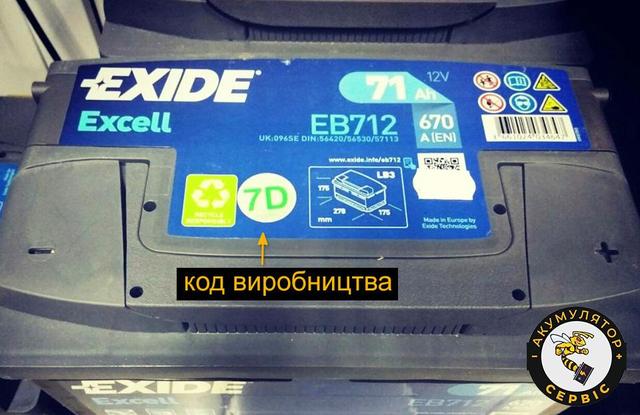 дата производства Exide