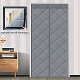 Дверна фіранка Supretto термоізоляційна магнітна Затишний дім, металік (83390002), фото 2