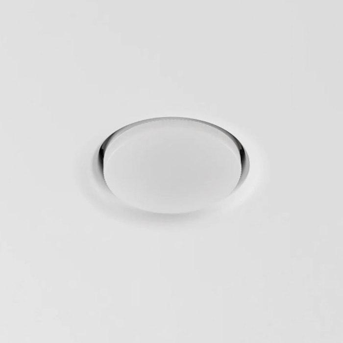 Вбудований світильник Luminaria СВ53 R105 GX53 білий безрамковий 220V IP20 105*34,5мм для натяжних стель