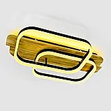 Світлодіодна люстра WOODY 95W-2SQ-APP 650x420x135-BLACK/WOOD, фото 3