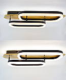 Світлодіодна люстра WOODY 95W-2SQ-APP 650x420x135-BLACK/WOOD, фото 4