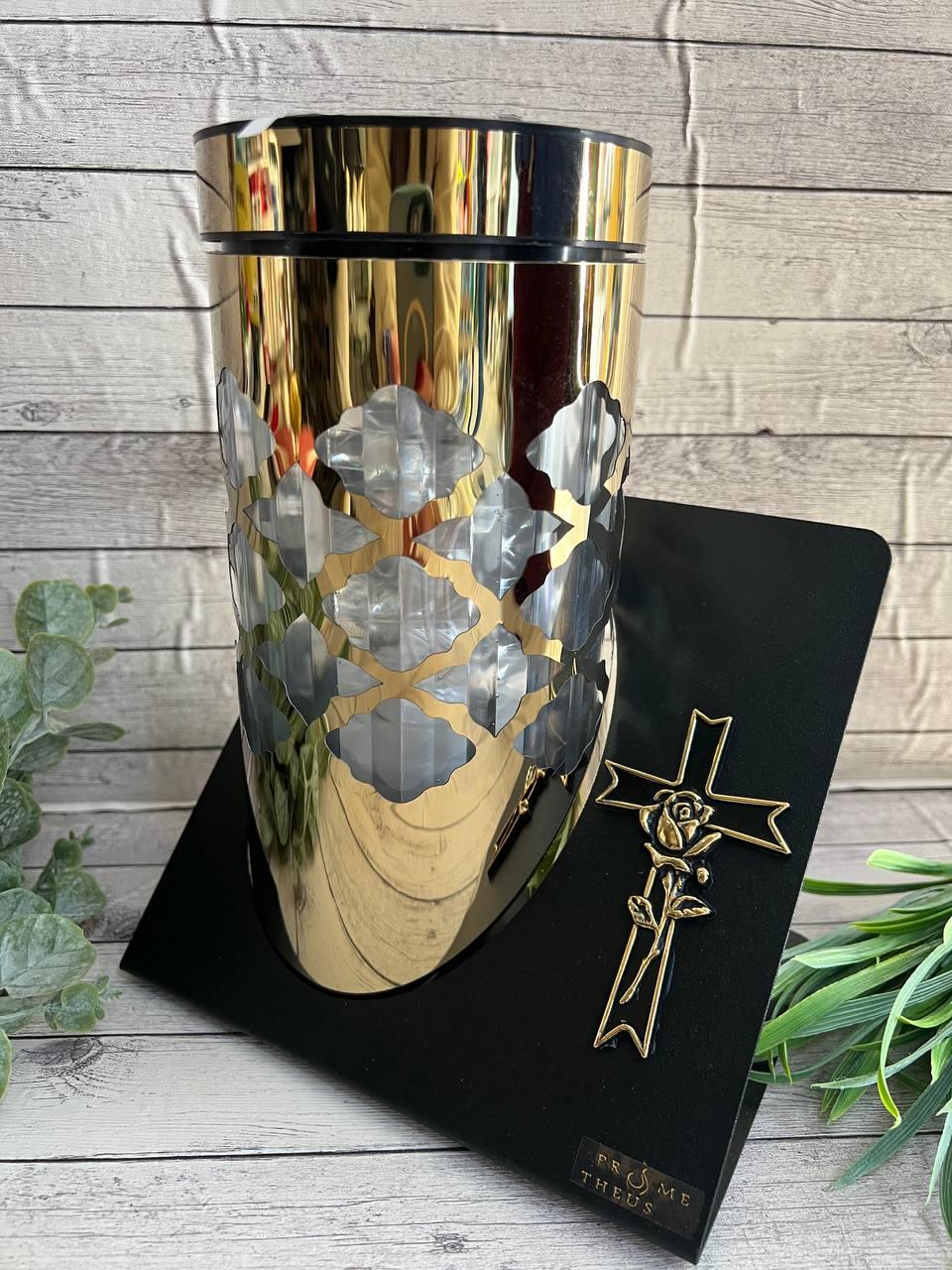 Лампадка із скла та пластику на сонячних батареях ,висота 24 см, фото 1