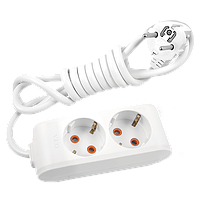 Подовжувач 2гн/5 м із землею, Viko із заземленням, у розетку, переноска, електричний Віко 90114205