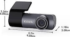 KAWA Dash Cam Front 1296P, мінівідеореєстратор для автомобілів із застосунком, голосовим керуванням, WiFi-ві, фото 3