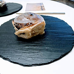 Сланцева тарілка 25 см кругла для подачі