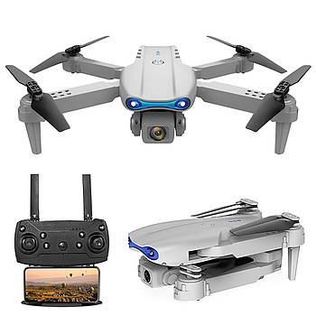 Квадрокоптер з камерою 4K, WiFi, + пульт, E99 PRO, Сірий / Радіокерований дрон / Коптер / Дрон із камерою