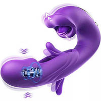 Вібратор 3в1 Pretty Love Night Lover 19 режимів фіолетовий