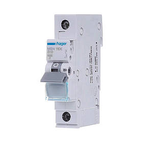 Автоматичний вимикач Hager 1p B-10A MBN110E