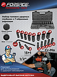 Набір глибоких ударних головок з   воротком 1/2''15+1ін.(6-гр: 10-32, 36- 12гр ) Forsage F-4166A-5MPB, фото 3