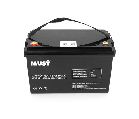 Акумуляторна батарея Must LiFePO4 LP15-12100 12,8V 100Ah, 1,28kWh, 6000 циклів, 339x185x218, 12kg, фото 3