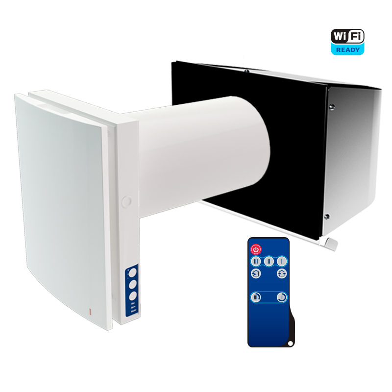 Рекуператор BLAUBERG VENTO Expert A100-1 S W V.2 для тонких стін WI-FI